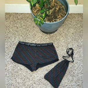 Calvin Klein Matching 2 Piece Sleep Set Women's Sz LG